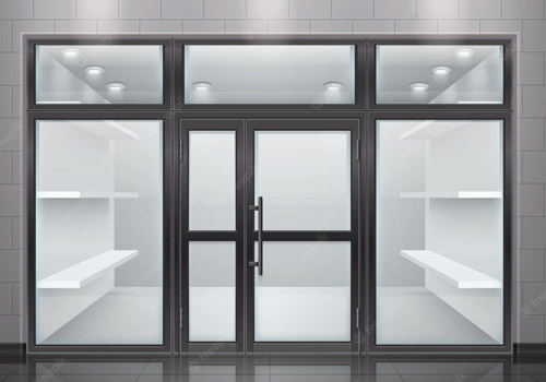 Storefront Doors/Aluminum Doors with Glass